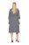 Ulla Popken 848052 Robe mi-longue rayée à ceinture à nouer Noir - Robes midi - Robes midi grande taille