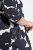 Ulla Popken 848061 Robe mi-longue fleurie à manches 3/4 Noir - Robes midi - Robes midi grande taille