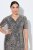Ulla Popken 848137 Robe à sequins à imprimé animal Beige - Robes de soirée - Robes de soirée grande taille