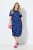 Ulla Popken 848162 Robe mi-longue imprimée Bleu marine - Robes midi - Robes midi grande taille