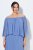 Ulla Popken 848169 Robe en mousseline trapèze Bleu clair - Robes midi - Robes midi grande taille