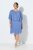 Ulla Popken 848169 Robe en mousseline trapèze Bleu clair - Robes midi - Robes midi grande taille