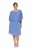 Ulla Popken 848169 Robe en mousseline trapèze Bleu clair - Robes midi - Robes midi grande taille