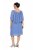 Ulla Popken 848169 Robe en mousseline trapèze Bleu clair - Robes midi - Robes midi grande taille