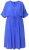 Ulla Popken 848224 Robe longue à manches courtes et col V Bleu - Robes maxi - Robes maxi grande taille