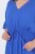 Ulla Popken 848224 Robe longue à manches courtes et col V Bleu - Robes maxi - Robes maxi grande taille