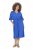 Ulla Popken 848224 Robe longue à manches courtes et col V Bleu - Robes maxi - Robes maxi grande taille