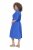 Ulla Popken 848224 Robe longue à manches courtes et col V Bleu - Robes maxi - Robes maxi grande taille