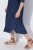 Ulla Popken 848224 Robe mi-longue à cordon Bleu marine - Robes midi - Robes midi grande taille