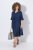 Ulla Popken 848224 Robe mi-longue à cordon Bleu marine - Robes midi - Robes midi grande taille