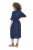 Ulla Popken 848224 Robe mi-longue à cordon Bleu marine - Robes midi - Robes midi grande taille