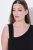 Ulla Popken 848305 Robe mi-longue sans manches à col V Noir - Robes midi - Robes midi grande taille