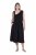 Ulla Popken 848305 Robe mi-longue sans manches à col V Noir - Robes midi - Robes midi grande taille