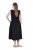 Ulla Popken 848305 Robe mi-longue sans manches à col V Noir - Robes midi - Robes midi grande taille