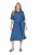 Ulla Popken 848491 Robe chemise Bleu denim - Robes midi - Robes midi grande taille