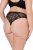 Ulla Popken 848522 Strings en dentelle lot de 3 Noir - Culottes - 