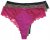 Ulla Popken 848522 Strings en dentelle lot de 3 Violet foncé - Culottes - 