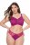 Ulla Popken 848522 Strings en dentelle lot de 3 Violet foncé - Culottes - 