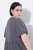 Ulla Popken 848575 Robe longue à manches courtes et poches Anthracite - Robes maxi - Robes maxi grande taille