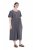 Ulla Popken 848575 Robe longue à manches courtes et poches Anthracite - Robes maxi - Robes maxi grande taille