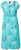 Ulla Popken 848696 Robe mi-longue imprimée à col V Turquoise - Robes midi - Robes midi grande taille