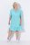 Ulla Popken 848724 Robe imprimée à volants Turquoise - Robes - Robes pour toutes les tailles