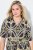 Ulla Popken 848789 Robe mi-longue imprimée à poches Bleu marine - Robes midi - Robes midi grande taille