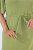 Ulla Popken 848829 Robe mi-longue à manches courtes et cordon Vert clair - Robes midi - Robes midi grande taille