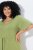 Ulla Popken 848829 Robe mi-longue à manches courtes et cordon Vert clair - Robes midi - Robes midi grande taille