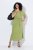 Ulla Popken 848829 Robe mi-longue à manches courtes et cordon Vert clair - Robes midi - Robes midi grande taille