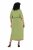 Ulla Popken 848829 Robe mi-longue à manches courtes et cordon Vert clair - Robes midi - Robes midi grande taille