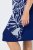 Ulla Popken 849033 Robe en mousseline à manches courtes et col V Bleu marine - Robes - Robes pour toutes les tailles