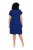 Ulla Popken 849033 Robe en mousseline à manches courtes et col V Bleu marine - Robes - Robes pour toutes les tailles