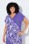 Ulla Popken 849033 Robe en mousseline imprimée Lilas - Robes - Robes pour toutes les tailles