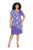 Ulla Popken 849033 Robe en mousseline imprimée Lilas - Robes - Robes pour toutes les tailles