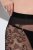 Ulla Popken 849055 Collant à fleurs Noir - Collants & chaussettes - 
