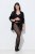 Ulla Popken 849055 Collant à fleurs Noir - Collants & chaussettes - 