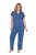 Ulla Popken 849144 Pyjama à imprimé animal Bleu marine - Pyjamas/vêtements de détente - 