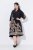 Ulla Popken 849423 Robe fleurie à manches 3/4 Noir - Robes maxi - Robes maxi grande taille
