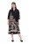 Ulla Popken 849423 Robe fleurie à manches 3/4 Noir - Robes maxi - Robes maxi grande taille