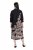 Ulla Popken 849423 Robe fleurie à manches 3/4 Noir - Robes maxi - Robes maxi grande taille