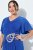 Ulla Popken 849530 Robe de soirée imprimée à strass Bleu roi - Robes de soirée - Robes de soirée grande taille