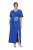 Ulla Popken 849530 Robe de soirée imprimée à strass Bleu roi - Robes de soirée - Robes de soirée grande taille