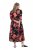 Ulla Popken 849593 Robe chemise fleurie Bleu marine - Robes maxi - Robes maxi grande taille