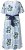 Ulla Popken 849662 Robe chemise fleurie Blanc cassé - Robes midi - Robes midi grande taille