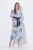 Ulla Popken 849662 Robe chemise fleurie Blanc cassé - Robes midi - Robes midi grande taille