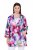 Ulla Popken 849728 Blazer fleuri en lin mélangé Blanc - Blazers - Blazers grande taille pour femme