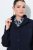 Ulla Popken 849803 Manteau stretch à col haut Bleu marine - Manteaux - Manteaux femme grande taille