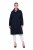 Ulla Popken 849803 Manteau stretch à col haut Bleu marine - Manteaux - Manteaux femme grande taille
