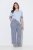 Ulla Popken 849850 Pyjama à carreaux Bleu clair - Pyjamas/vêtements de détente - 